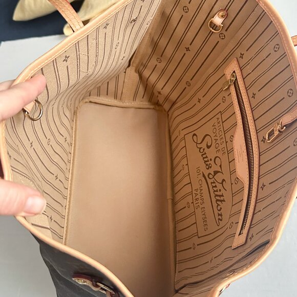 NWOT Authentic Louis Vuitton Neverfull MM Monogram Mid Size - Vintage - Picture 8 of 10